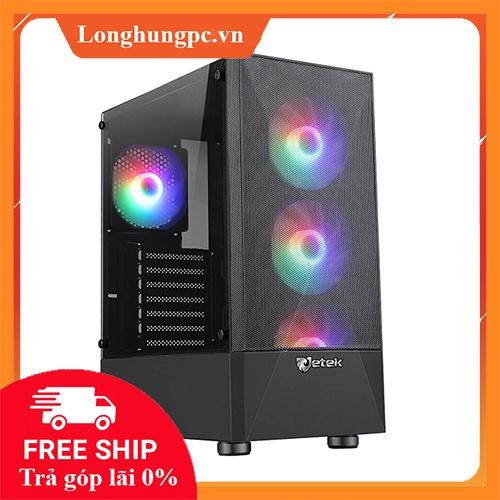 Vỏ Case JETEK SQUID R3 BLACK 3 FAN RGB (Mid Tower/Màu Đen)