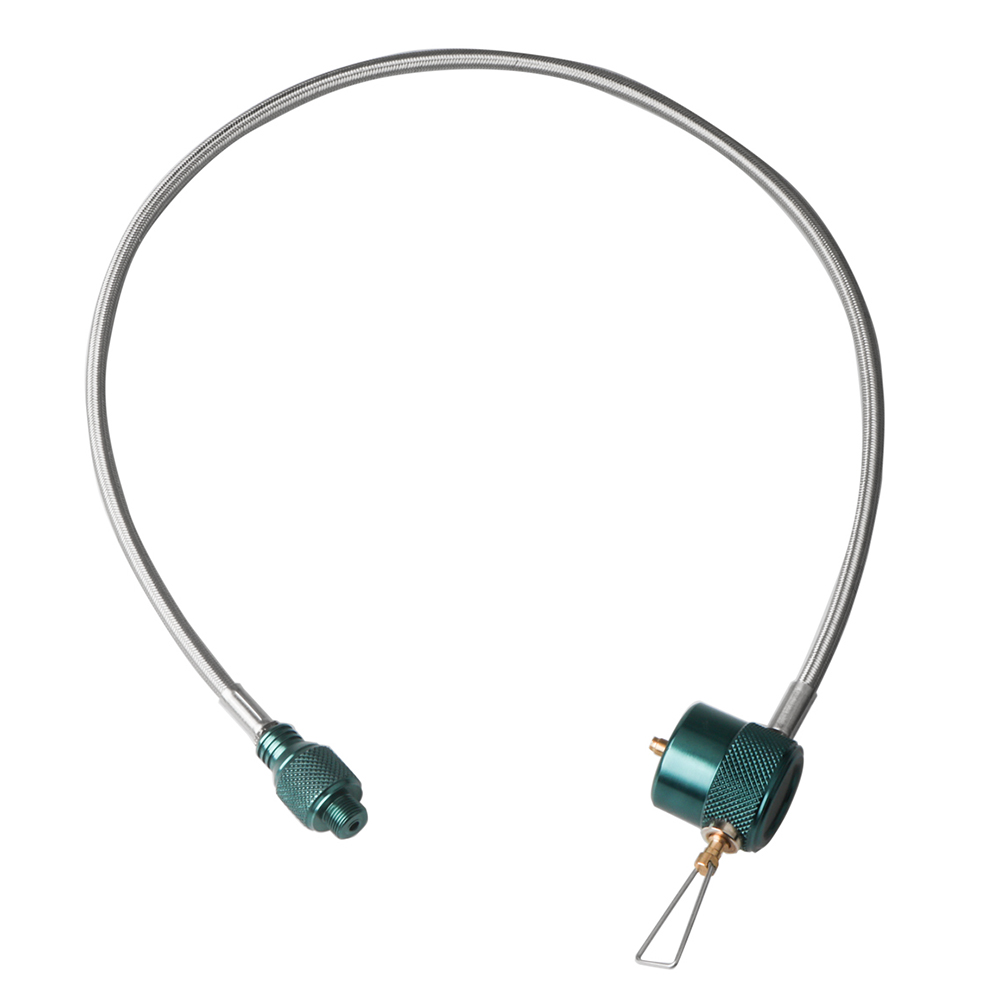 Dây gas với ống bện bằng thép không gỉ, bền và chống mài mòn, có đầu nối bằng đồng