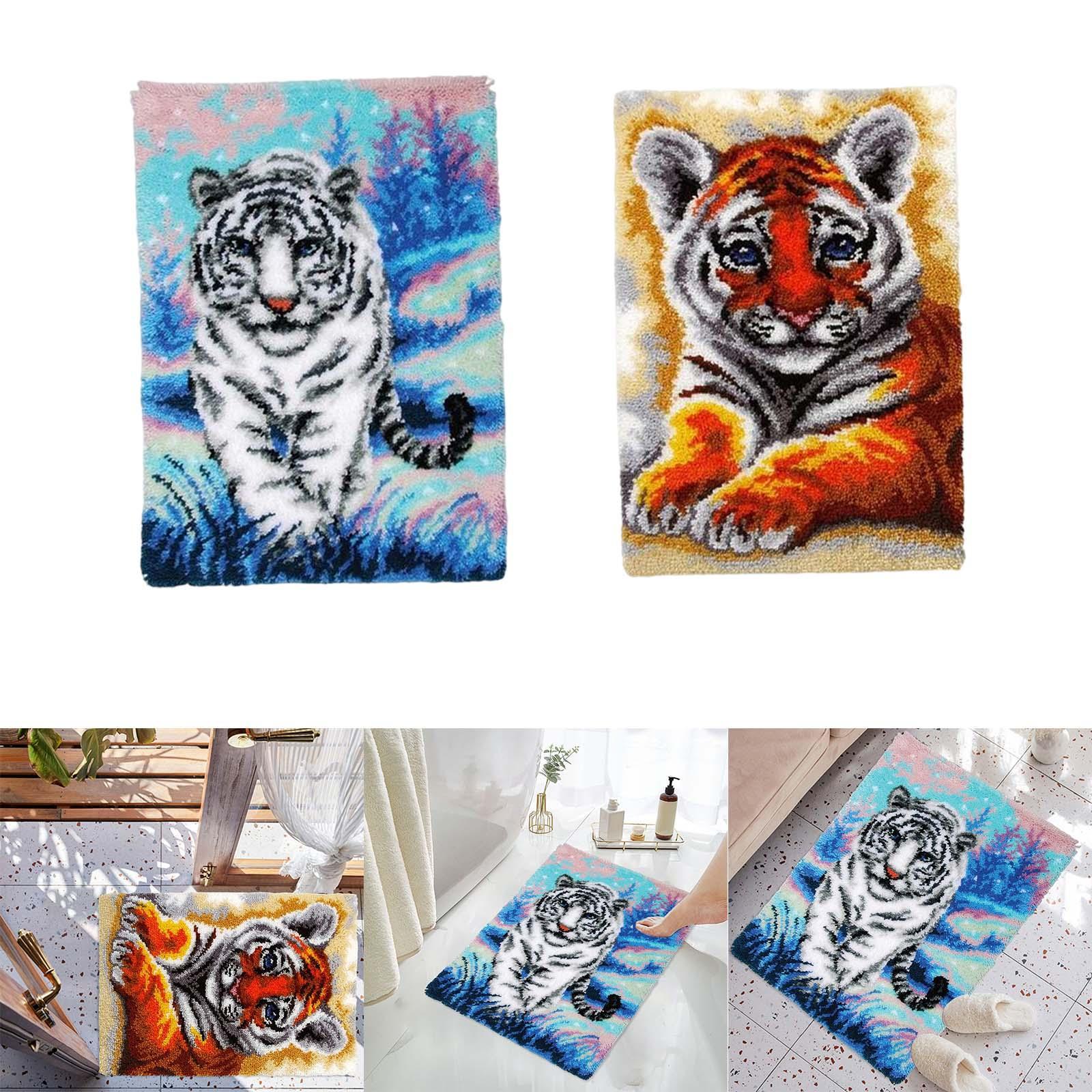 2pcs Carpet Latch Hooking Kits DIY Rug Crochet Yarn Kits