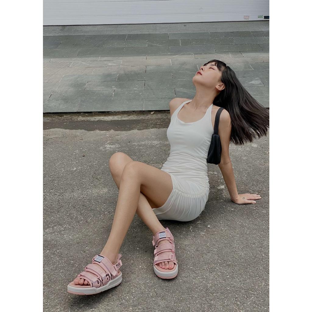 Giày sandal nam nữ unisex đi học quai ngang Buenas Sport SD6868 đế cao 3 phân