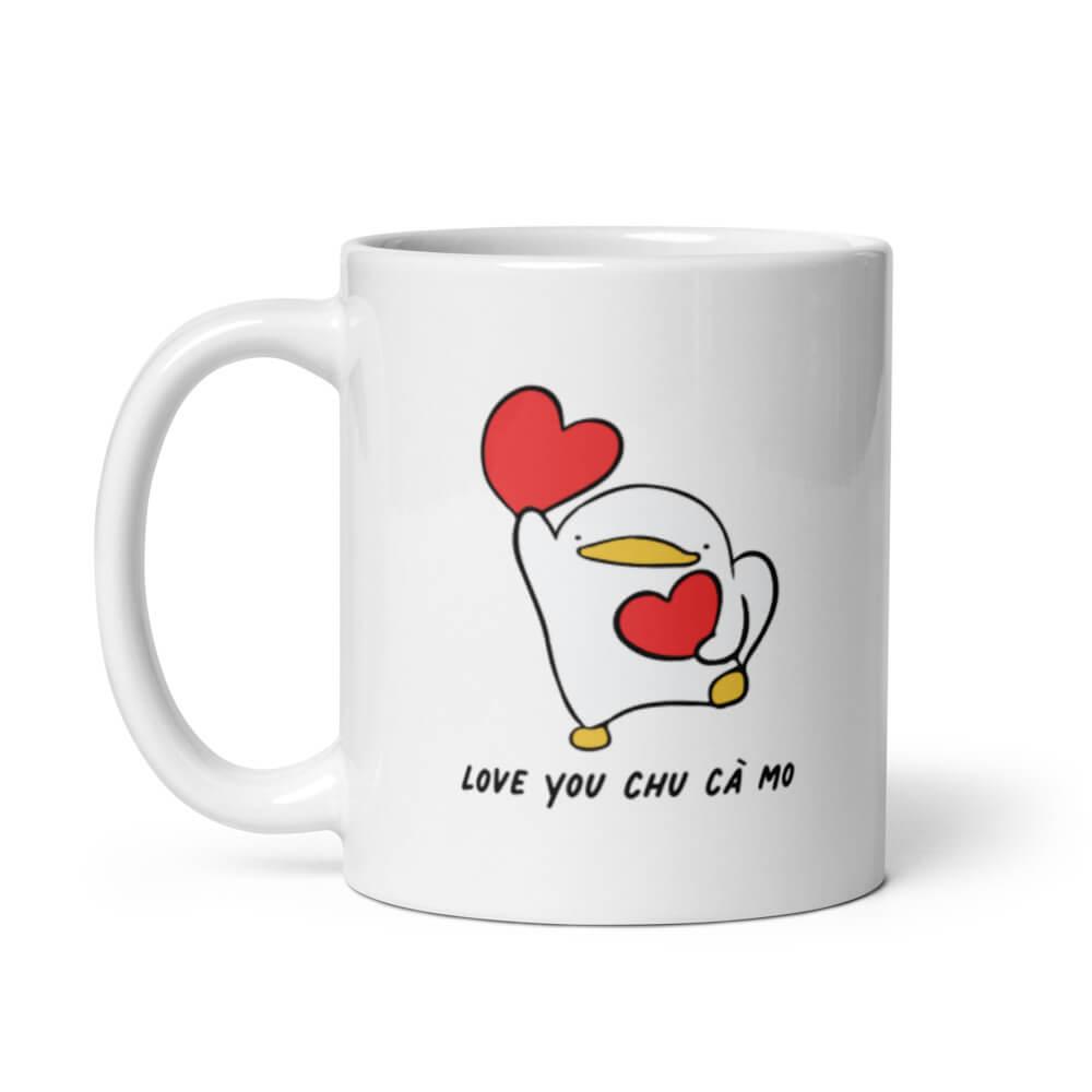 Ly Cốc sứ cao cấp hình Love you chu cà mo dễ thương 3