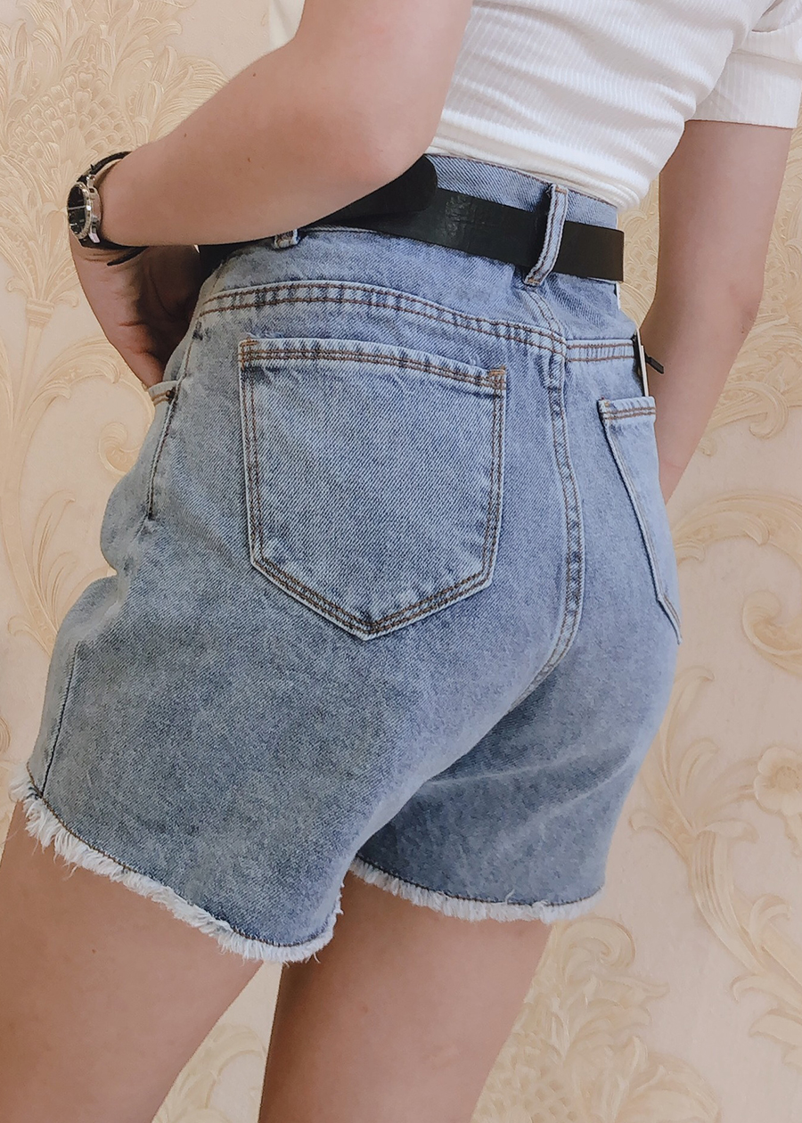 Quần Shorts Jean Nữ Lưng Cao Qua Rốn Tôn Dáng Cực Đẹp JNLC01