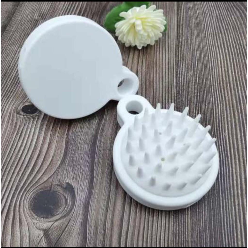 Lược gội đầu Silicon Nhật MÀU TRẮNG - Giảm rụng tóc - Kích thích mọc tóc, Massage da đầu