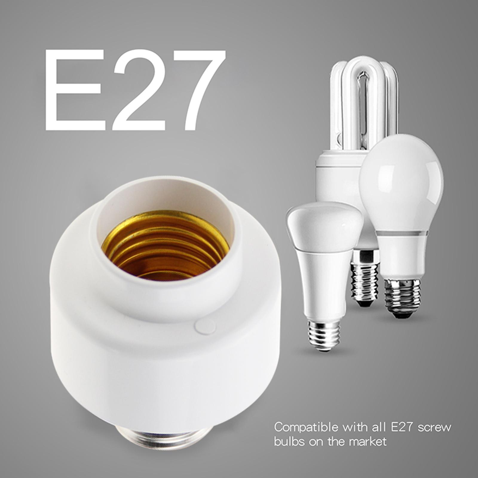 Tuya Smart Slampher WiFi Smart Light Bulb Holder E27 Wireless Lamp Holder Real Timer for Smart Home Compatible with Amazon Alexa and for Google Home