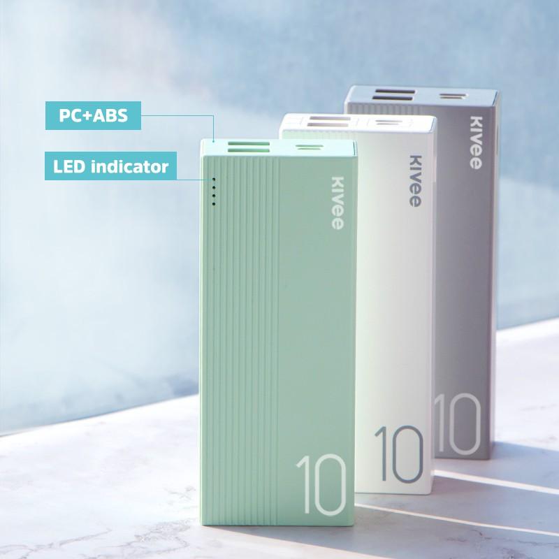 Pin Sạc Dự Phòng Di Động Kivee PT810 10000mah dung lượng pin tích hợp- Hàng Chính Hãng