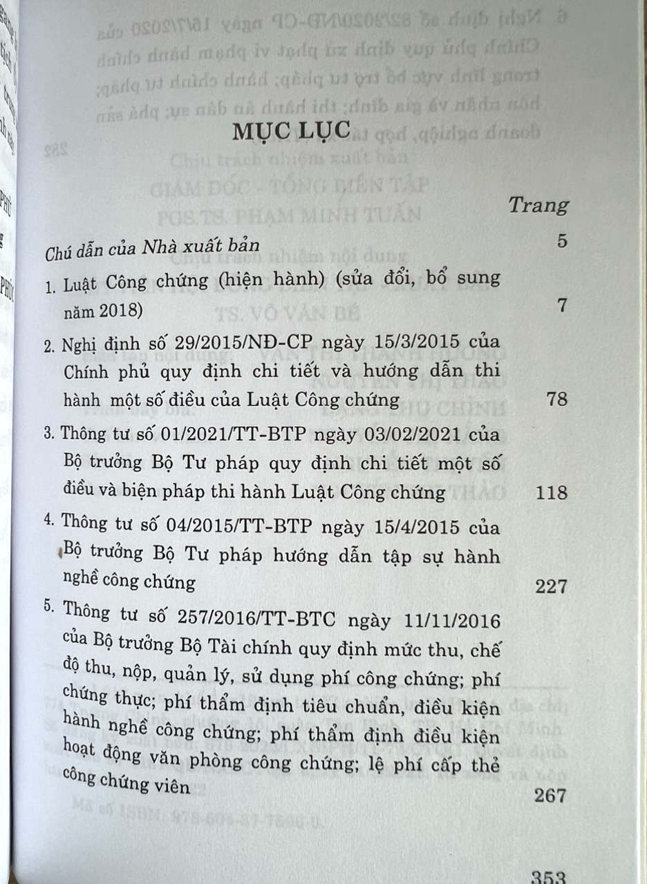 Sách - Luật Công Chứng và Văn Bản Hướng Dẫn Thi Hành