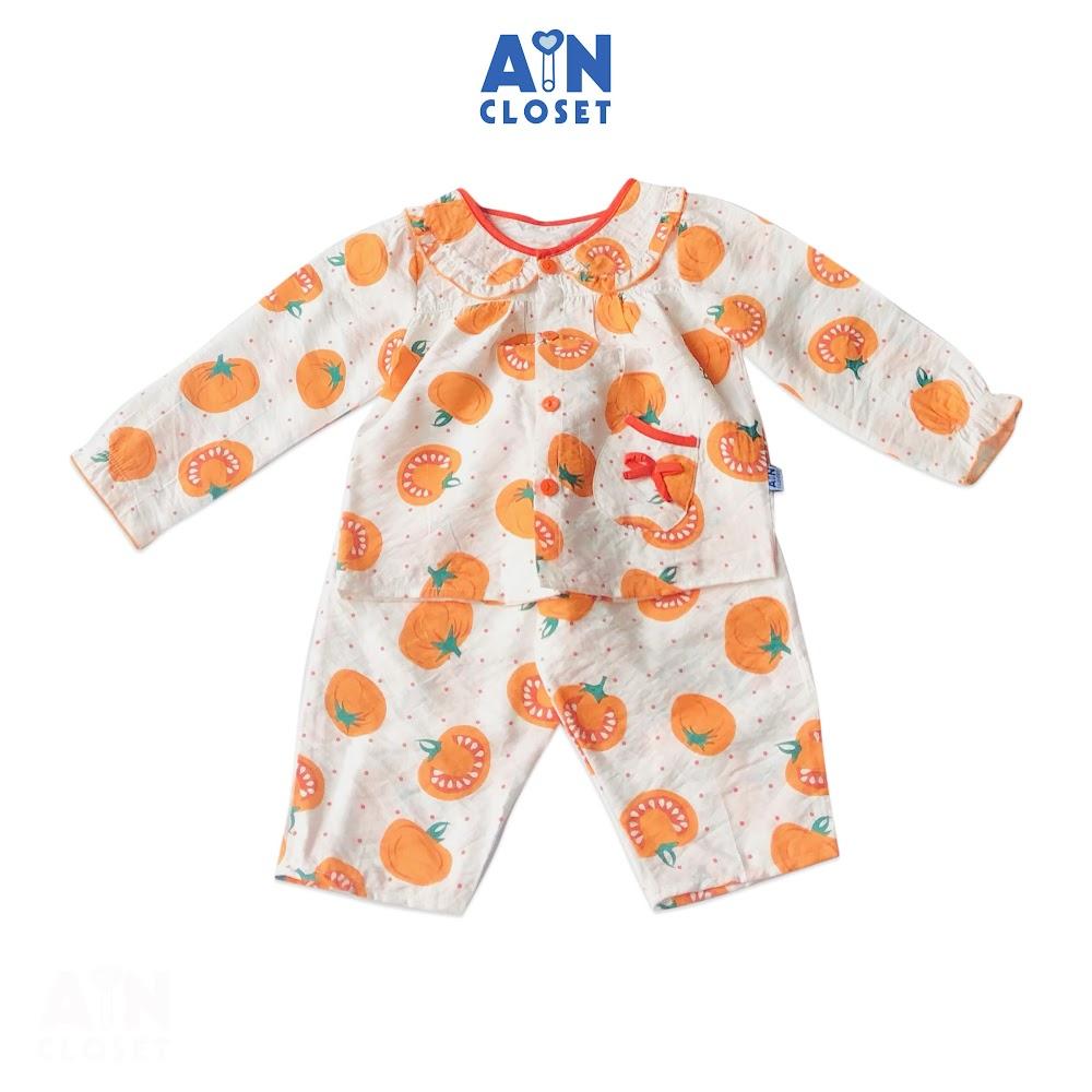 Bộ quần áo dài bé gái họa tiết Cà chua cam - AICDBGVNJ4RT - AIN Closet