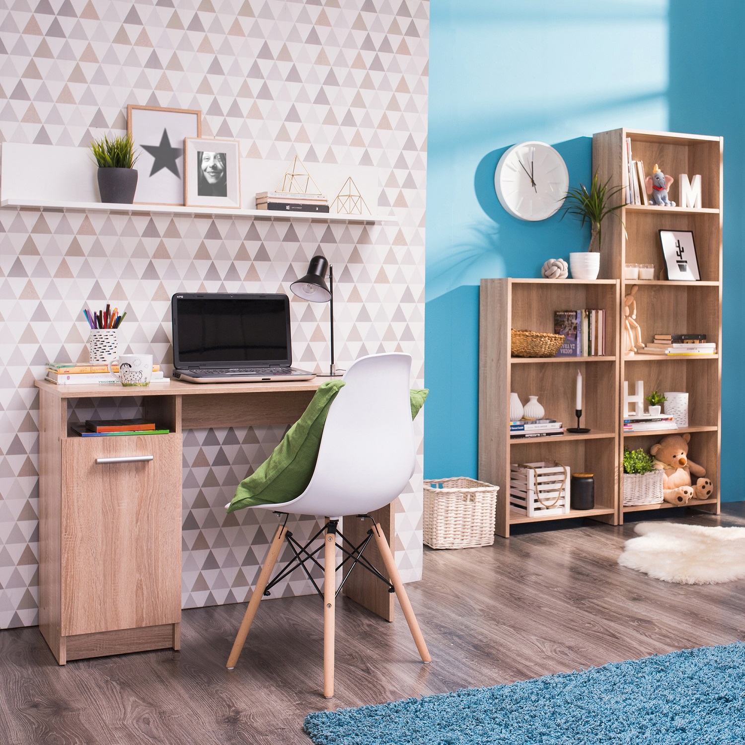 BÀN LÀM VIỆC LIỀN HỘC TỦ ECOFURNIX BG2150