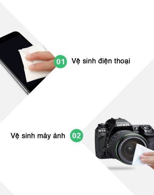 Giấy lau lens Visumall hộp 200 cái - Hàng Chính Hãng