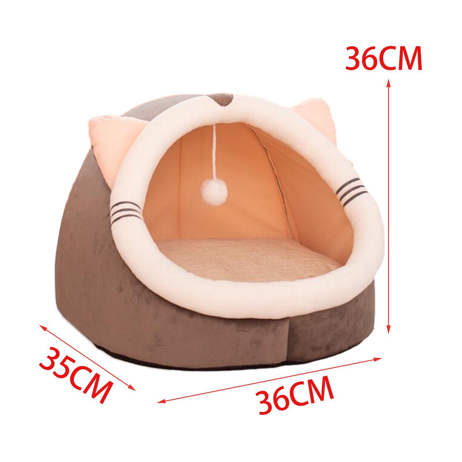 Cat Bed with Interactive Ball Pet Bed for Outdoor Cats and Small Dogs Indoor