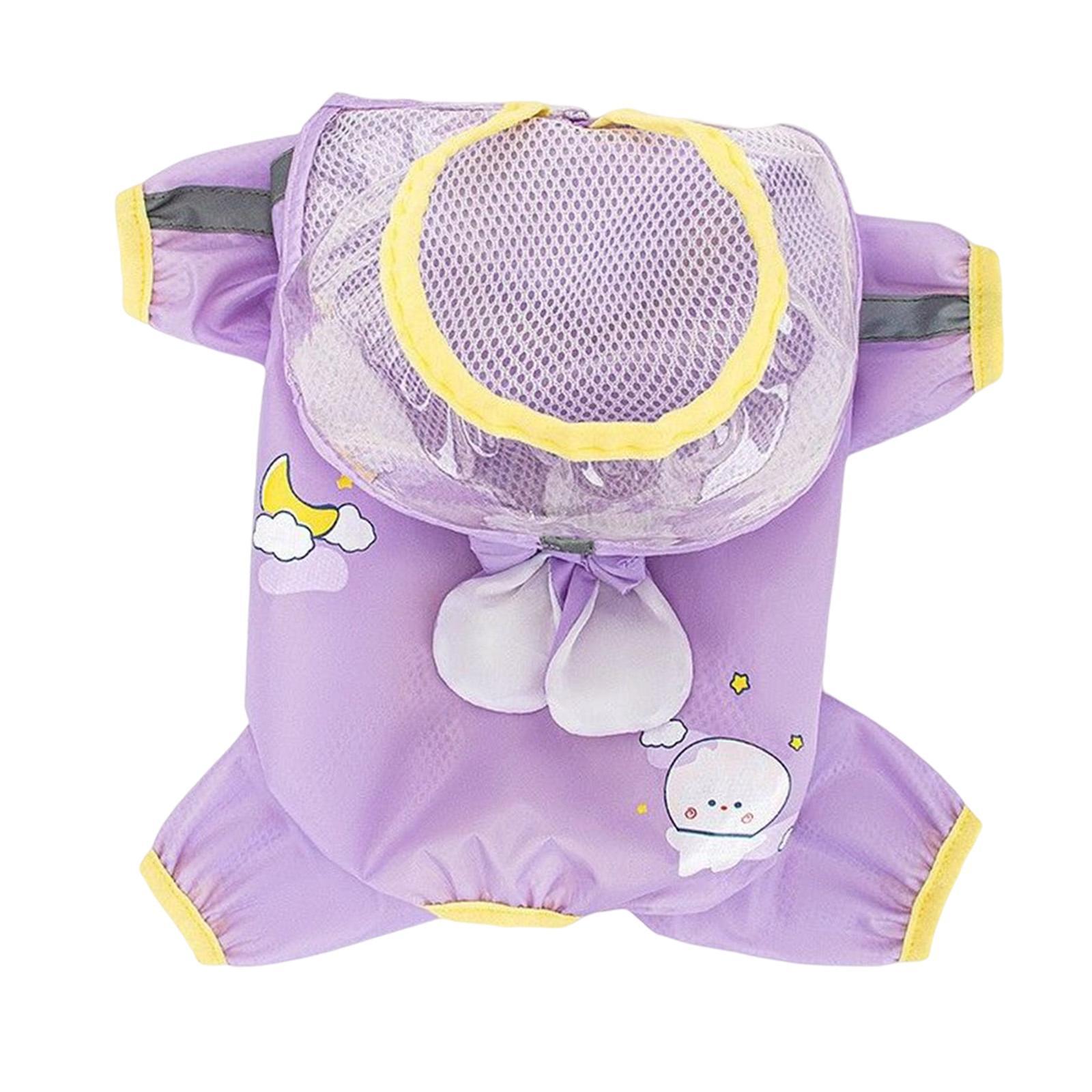 Dog Raincoat Waterproof Rain Jacket Puppy Rain Poncho Button Closure Outdoor