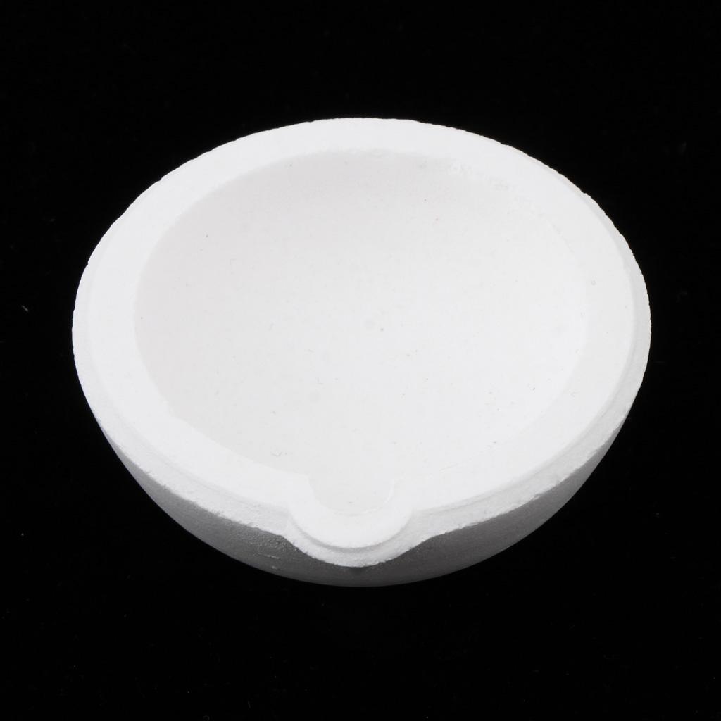 Quartz Silica Melting Crucible Dish Pot Cup for Gold Silver 100g 4.5x1.7cm