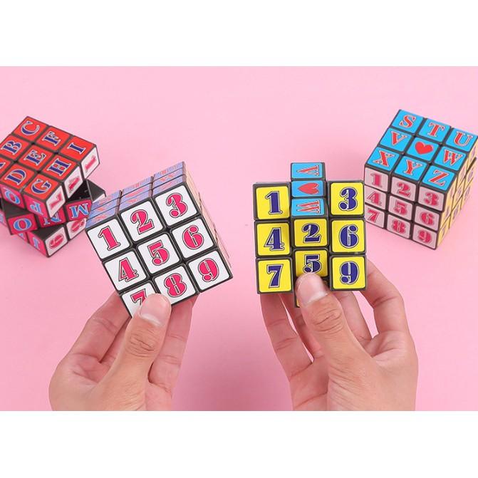 Đồ Chơi Thông Minh ️️ Rubik 3x3 Kết Hợp Chữ Số Học Độc Đáo, Xoay Trơn, Nhập Có Qùa Tặng