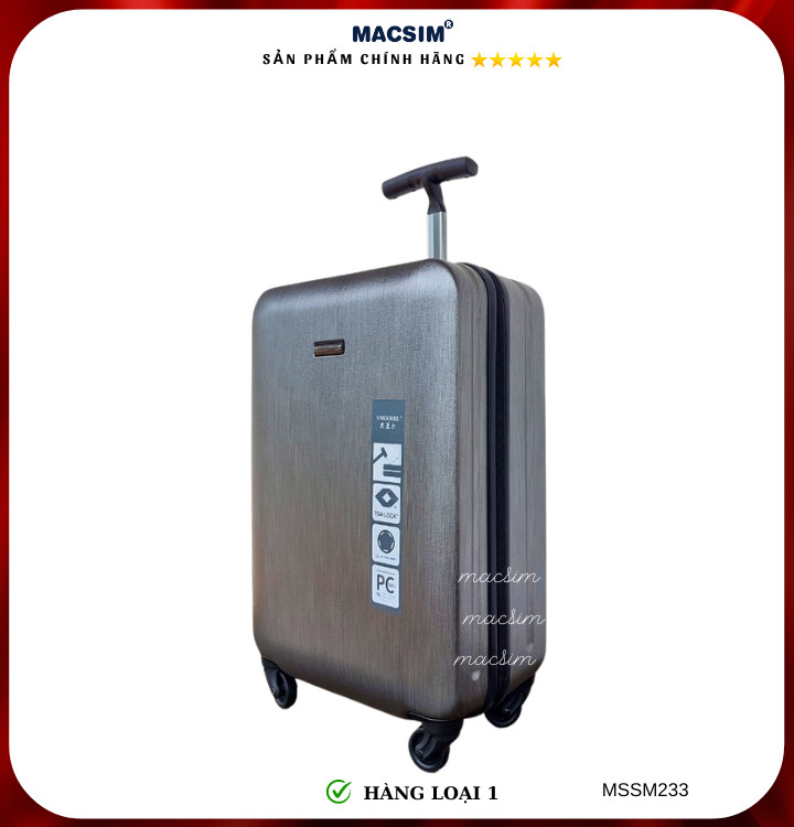 Vali cao cấp Macsim Smooire MSSM233 cỡ 21 inch màu Red, gold, Black - Hàng loại 1