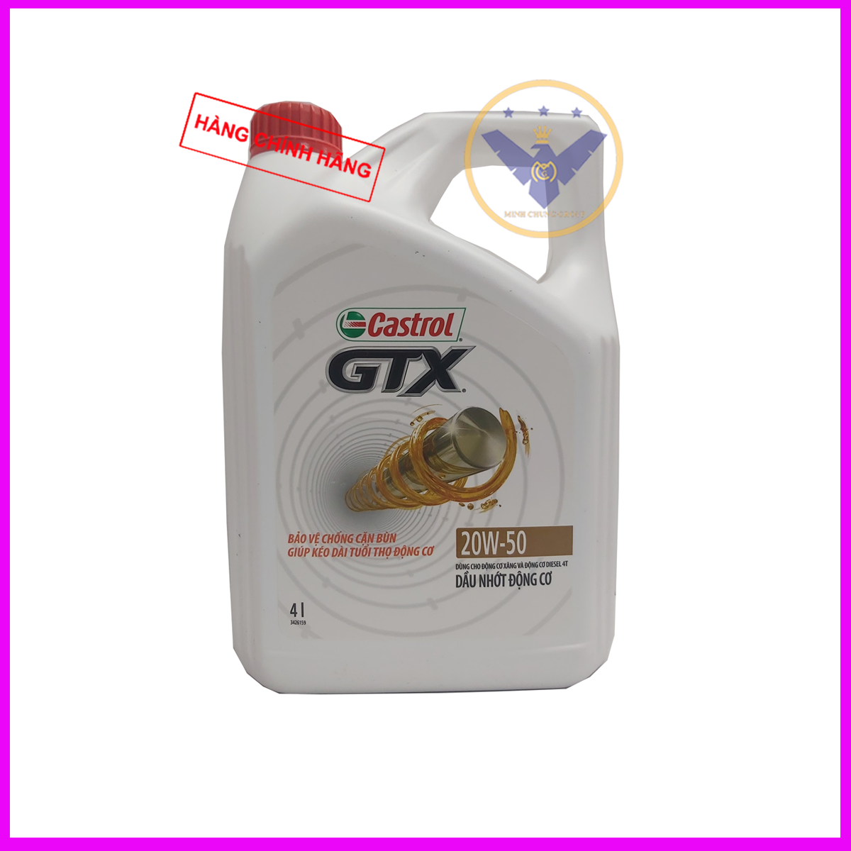 Dầu nhớt ô tô cao cấp Castrol GTX 20W-50 can 4 lít