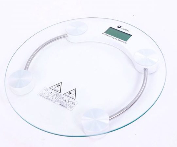 Cân Điện Tử Mặt Kính Tròn Trong Suốt Siêu Bền, Siêu Hot 26cm CD11