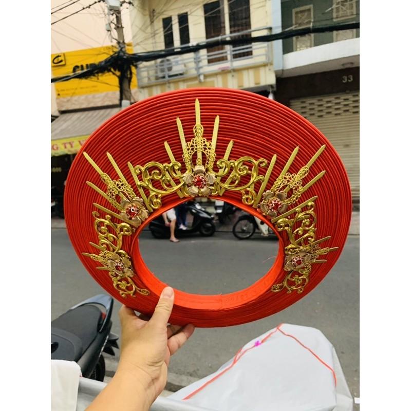 Khăn đống truyền thống trang trí cài tóc cô dâu ️ mẫu mới 2021 Giangpkc