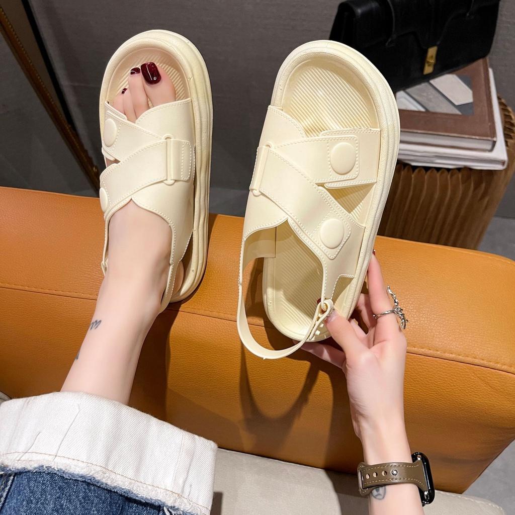 CHZK Sandal nữ thời trang 2023 mới nhất, sandal đế xuồng siêu êm, siêu nhẹ