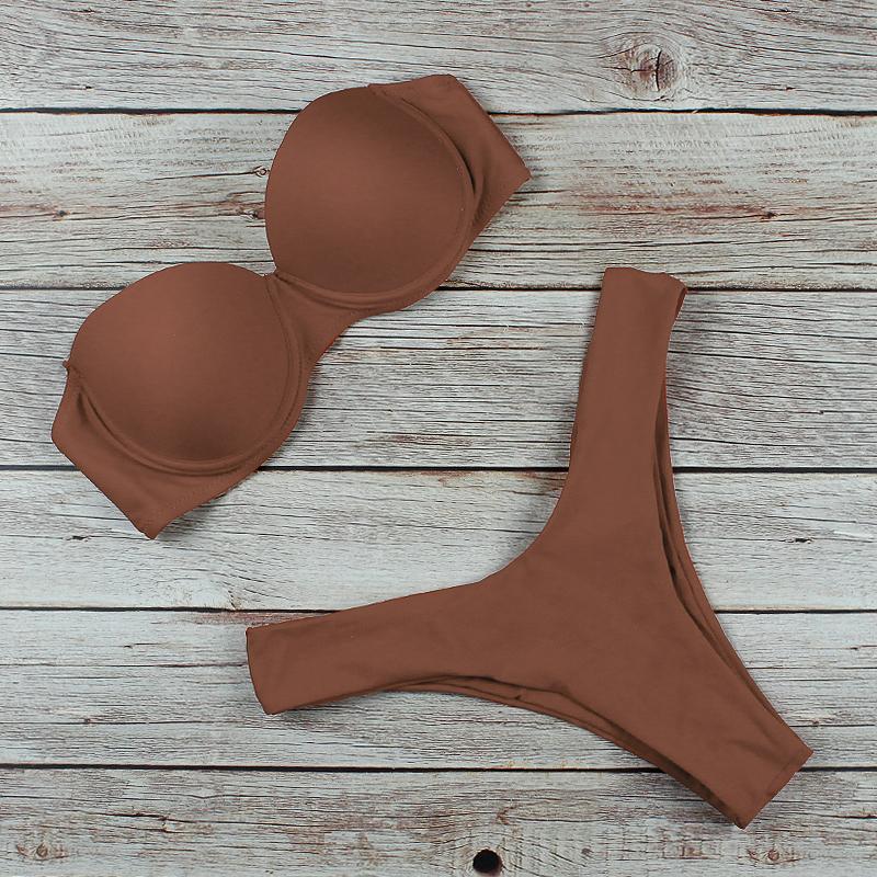Cao Cấp Gợi Đồ Bơi Bikini Nữ Đồ Bơi 2021 Da Báo Brasil Bikini Bộ Đẩy Lên Áo Tắm Nữ Mùa Hè Đi Biển L