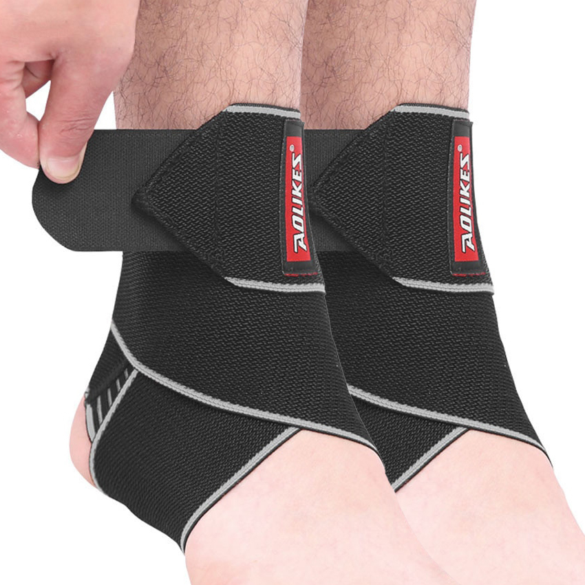 Bộ 2 Băng Đai Quấn Cổ Chân Bảo Vệ Mắt Cá Chân, Khớp Cổ Chân Sport Ankle Protector Aolikes Ye - 1527 - Hàng Chính Hãng - Xámgray
