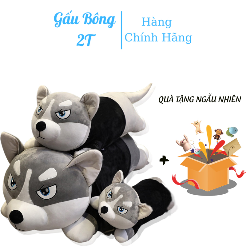 Gấu Bông Cao Cấp Chó Bông Alaska Husky- Gấu Bông 2T-Gấu Bông Thú Nhồi Bông Mềm Mịn Co Giãn Siêu Nhiều Bông Phù Hợp Mọi Lứa Tuổi An Toàn Cho Trẻ Nhỏ