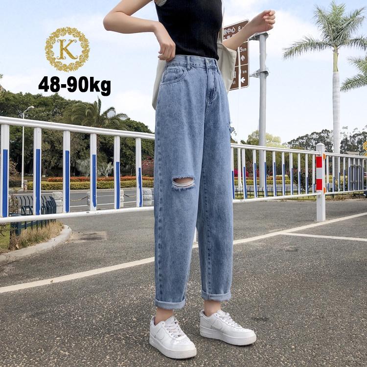 Quần baggy bigsize Kimfashion, Quần ống rộng lưng cao bigsize BGD49-006 Từ 48-90kg
