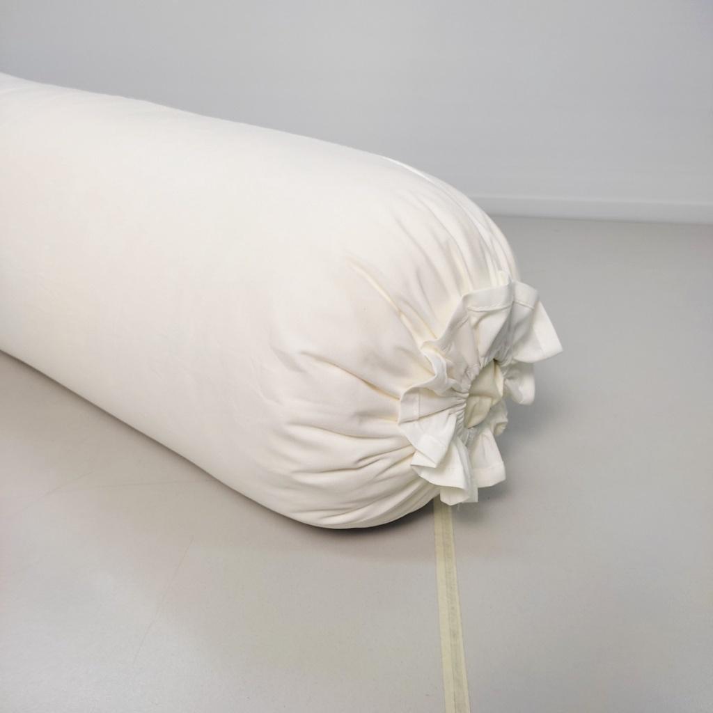 Vỏ gối ôm cotton tici 35x100cm cho áo gối màu trắng