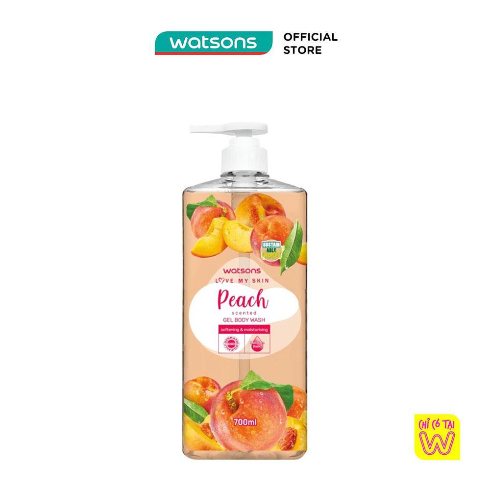 Gel Tắm Watsons Love My Skin Peach Scented Gel Body Wash 700ml