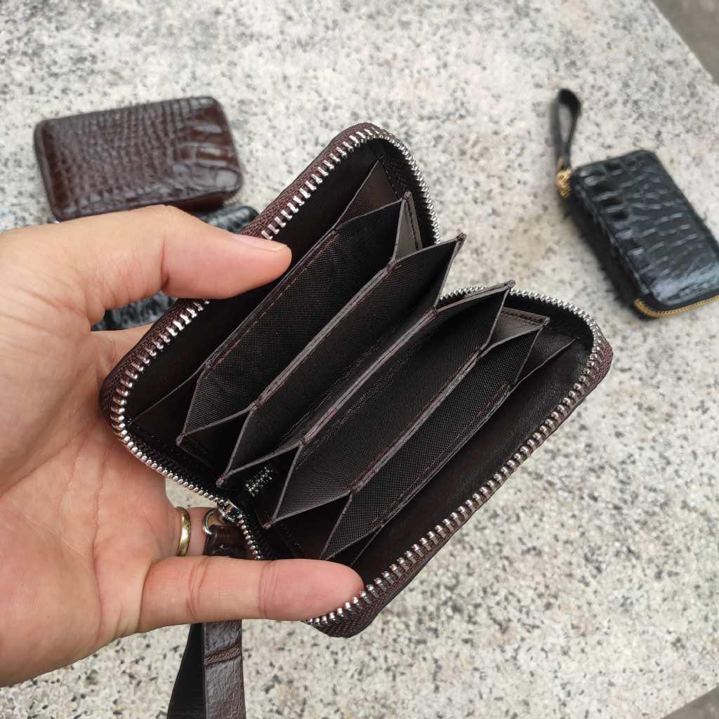 Ví đựng thẻ mini Da cá sấu thật Cao cấp cho nam nữ!