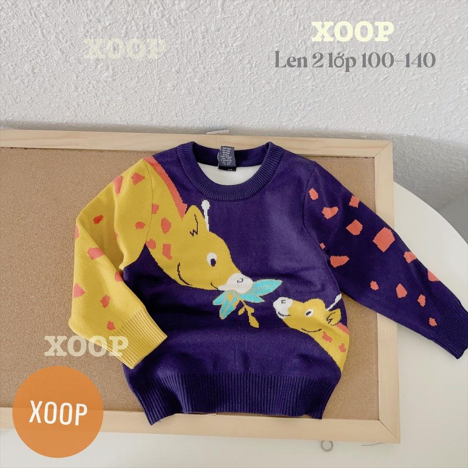 Áo len dệt kim 2 lớp dày dặn hàng mingyang quảng châu cao cấp size 100-140 (2-6 tuổi)