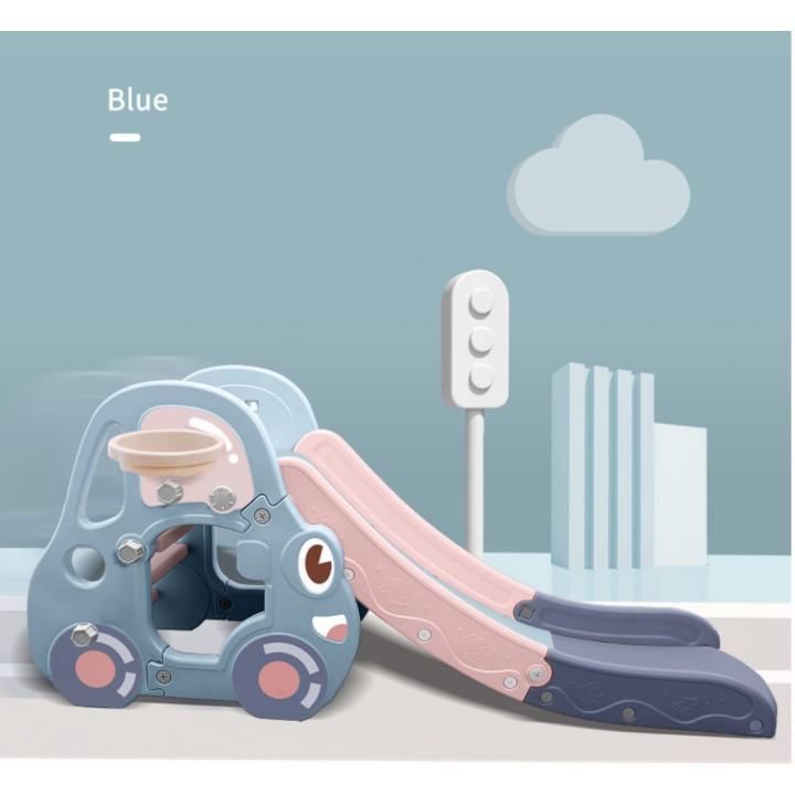 Bộ cầu trượt Ô Tô và Bóng Rổ 2in1 cho bé 0-6Y vận động vui chơi HDPE Care Japan