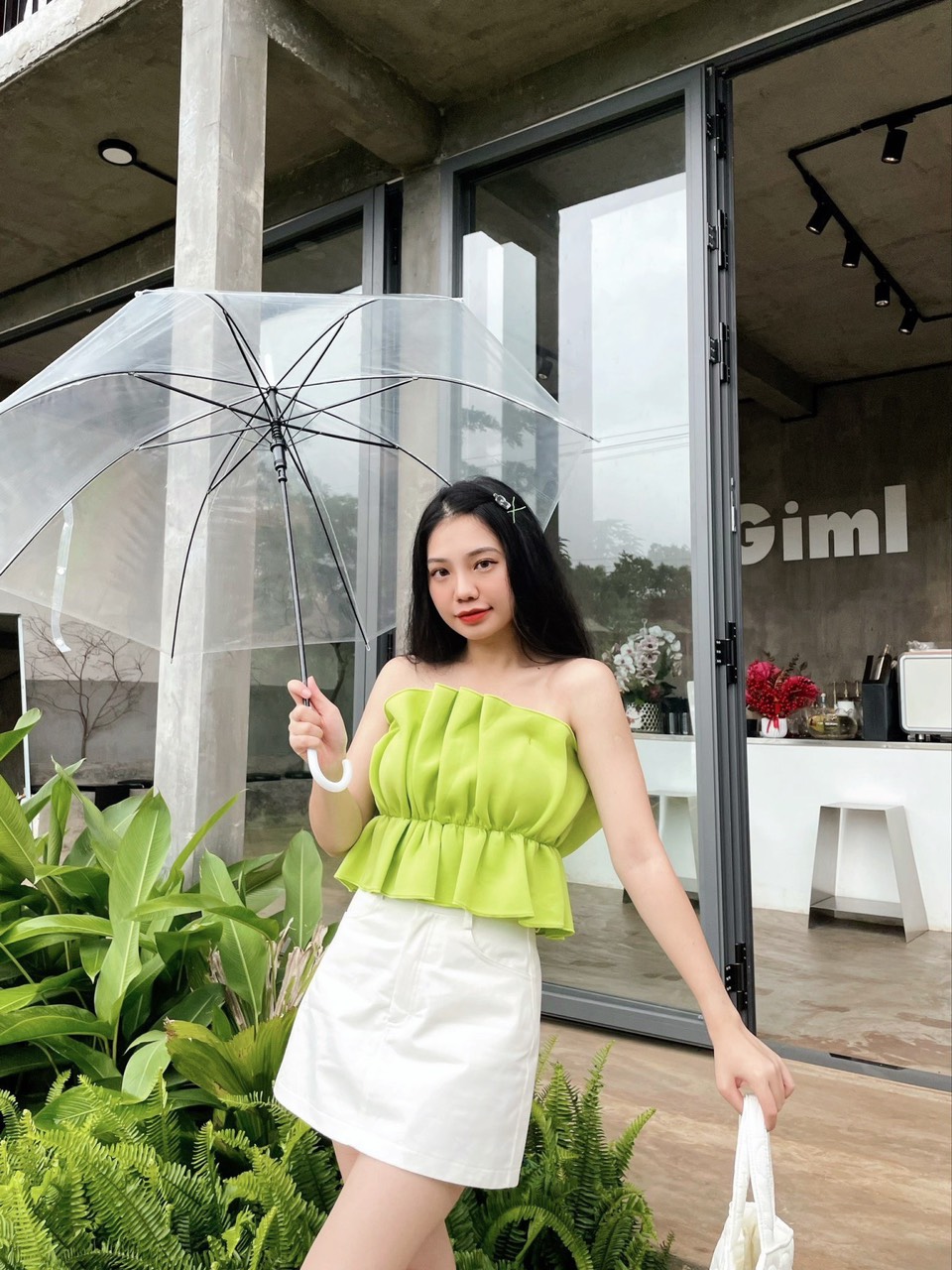 SET ÁO CROPTOP SUÔNG TRƠN ỐNG + CHÂN VÁY NGẮN DẠO PHỐ DỰ TIỆC GIÁNG SINH NOEL