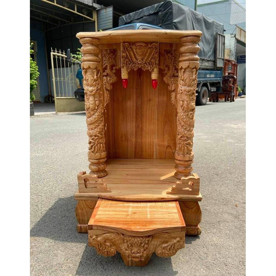 bàn thờ thần tài ông địa xoan 42 x 68cm, bàn thờ ông địa gỗ