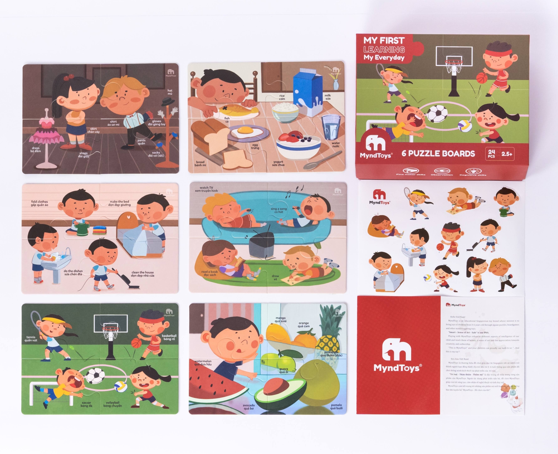 Đồ chơi Giáo dục MyndToys Xếp hình puzzle thông minh My First Learning – My Everyday cho bé từ 2.5 tuổi