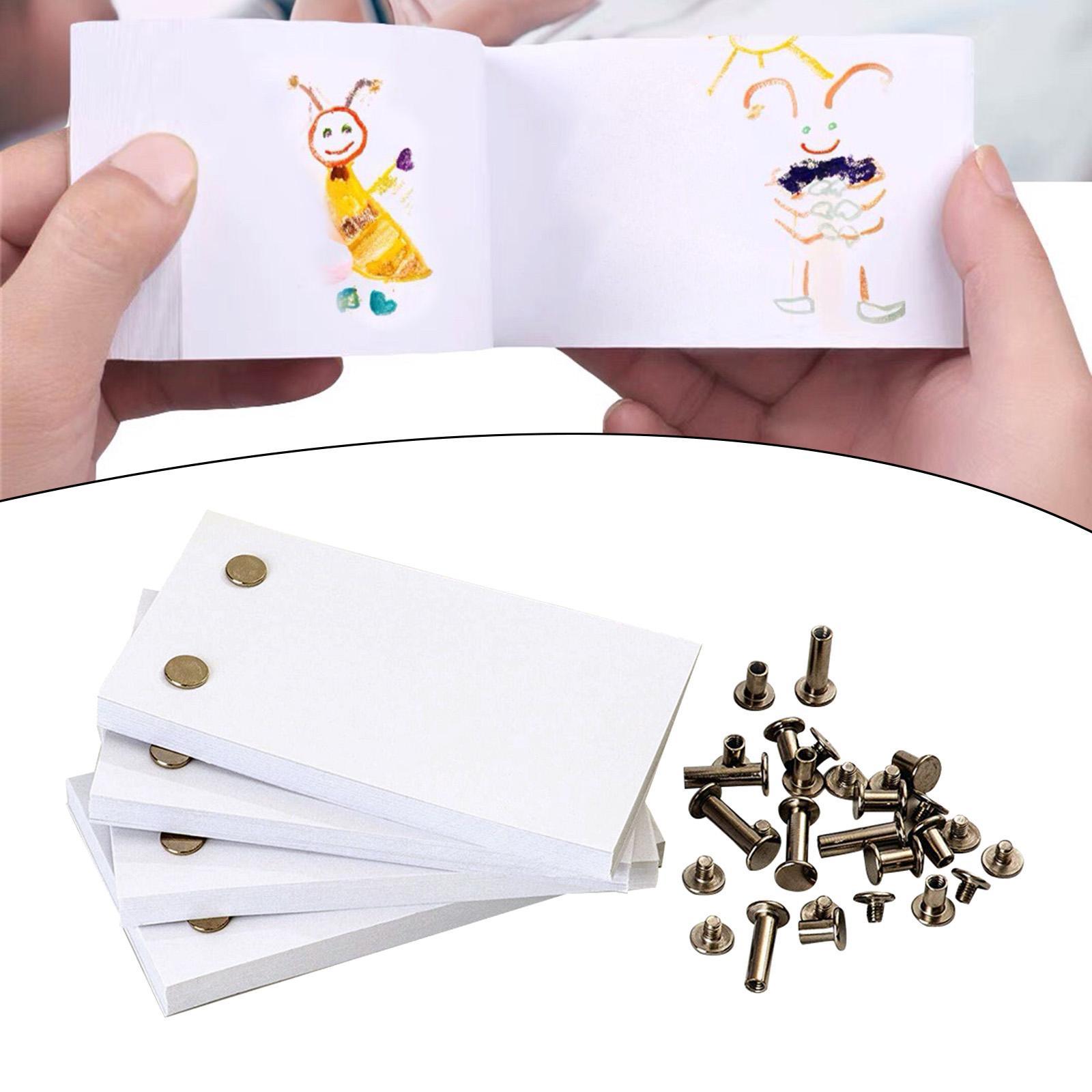 Blank  Paper with Holes Pages Flipbook Animation Paper