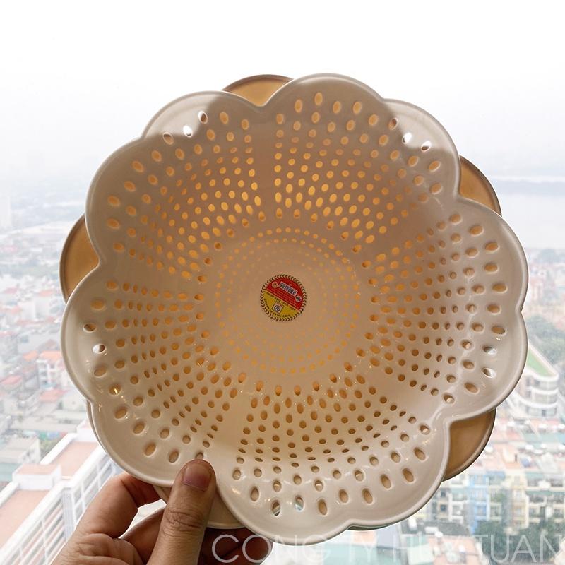 Rổ nhựa kèm chậu 2 trong 1 hình hoa mai Việt Nhật 3395