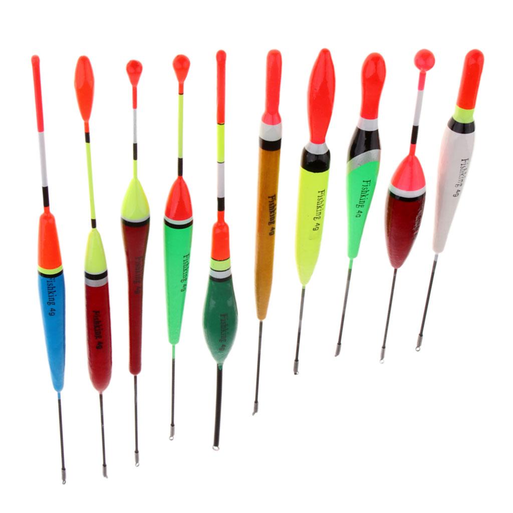 20x Fishing 4g Balsa Wooden Slip Floats Bobbers Crappie Panfish Bass Trout