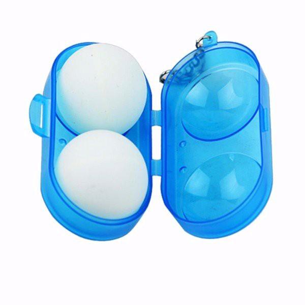 Vỏ Đựng 2 Quả Bóng Bàn Nhựa Có Móc Khoá - Nhựa Cứng, Nhỏ - Gọn - Nhẹ
