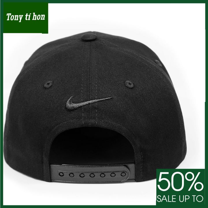 Tony tí hon - Mũ/nón kết lưỡi trai Snapback chữ thêu logo cá tính thời trang nam nữ cao cấp màu đen logo trắng/ logo đen