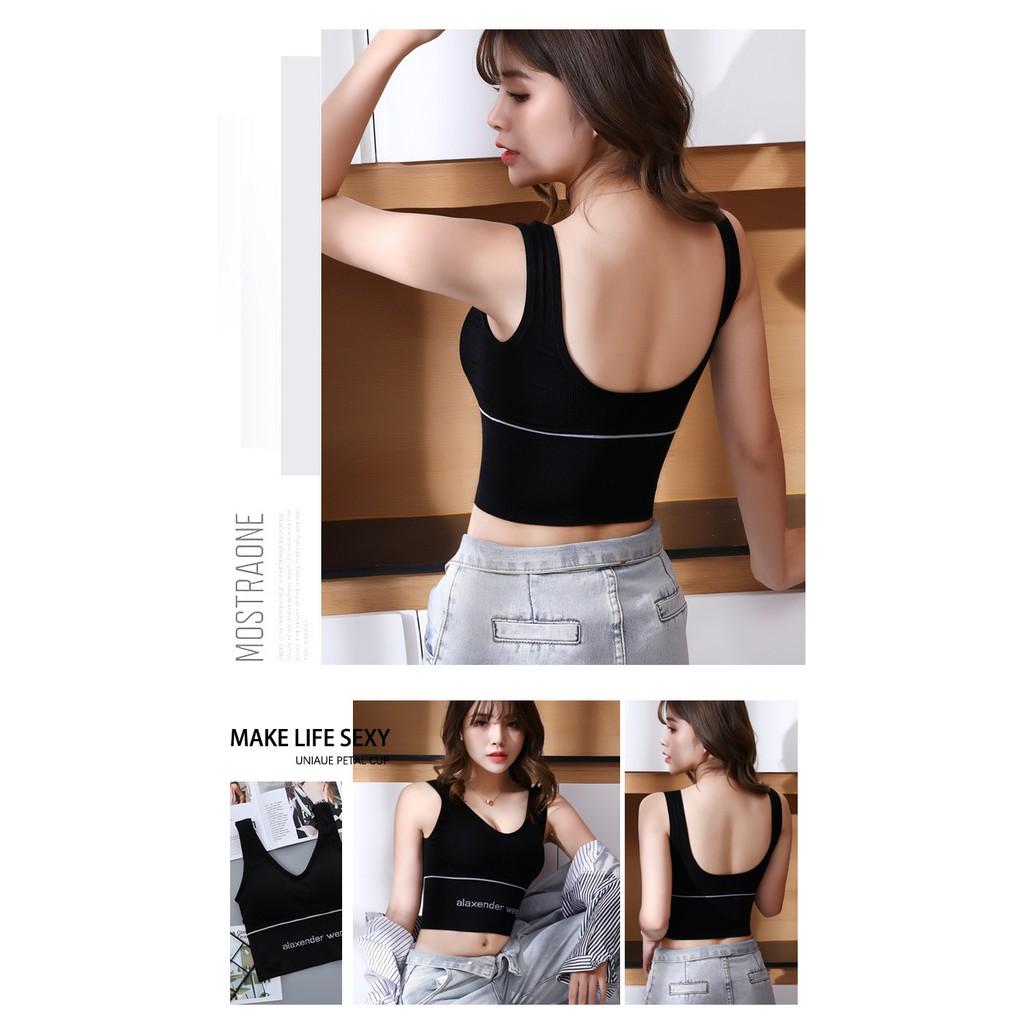 Áo bra nữ vải dệt kim tập gym yoga Chất dệt cao cấp mềm mịn và dai Vải co dãn thoải mái thấm hút tốt freesize DU008