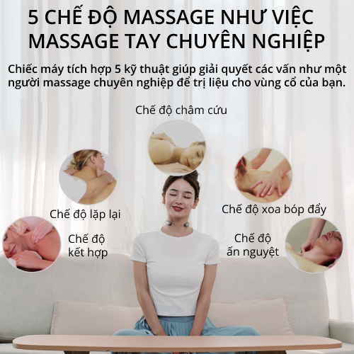 Máy massage giảm đau cổ vai gáy cảm ứng xung điện từ Công nghệ Nhật Bản - SMART BELT