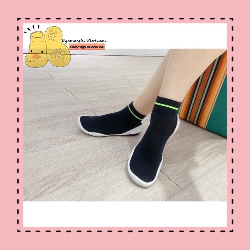 GGOMOOSIN CHÍNH HÃNG- Giày tất người lớn women shoes có cổ viền xanh