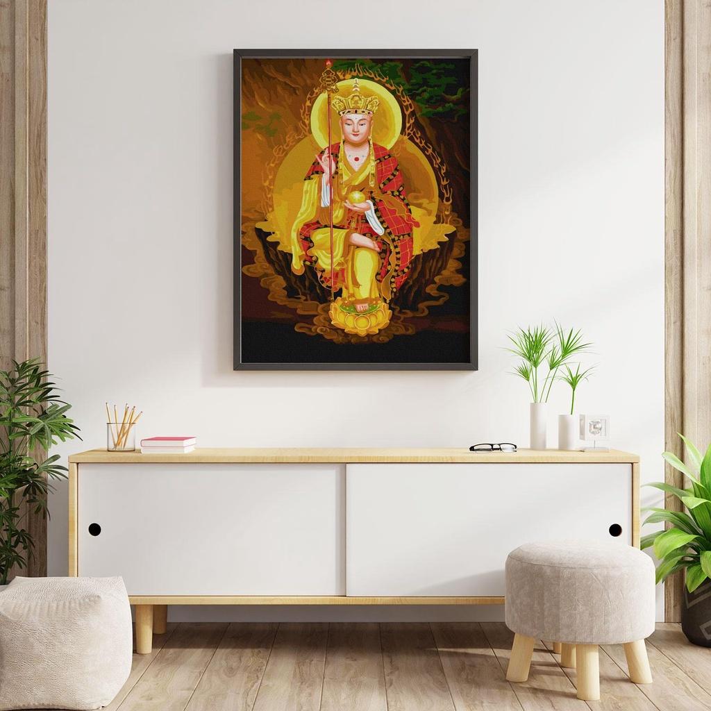 Tranh số hóa Phật Địa Tạng đã căng khung 40x50cm