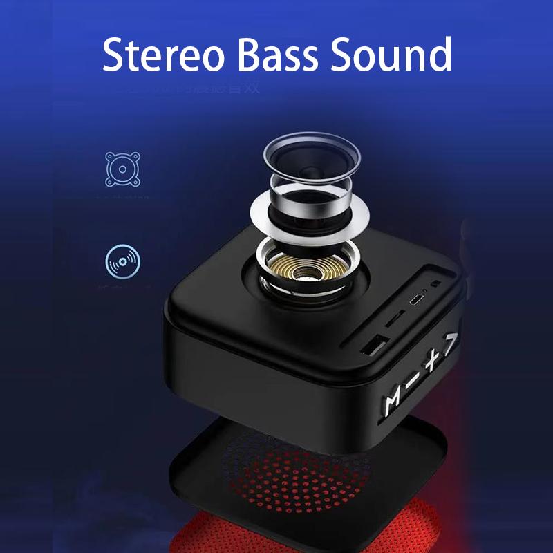 Loa Bluetooth Âm thanh lớn Âm thanh Hộp loa mini không dây, Hỗ trợ thẻ TF Đài FM Đĩa nhớ flash USB cho máy nghe nhạc MP3 Màu sắc: Đỏ