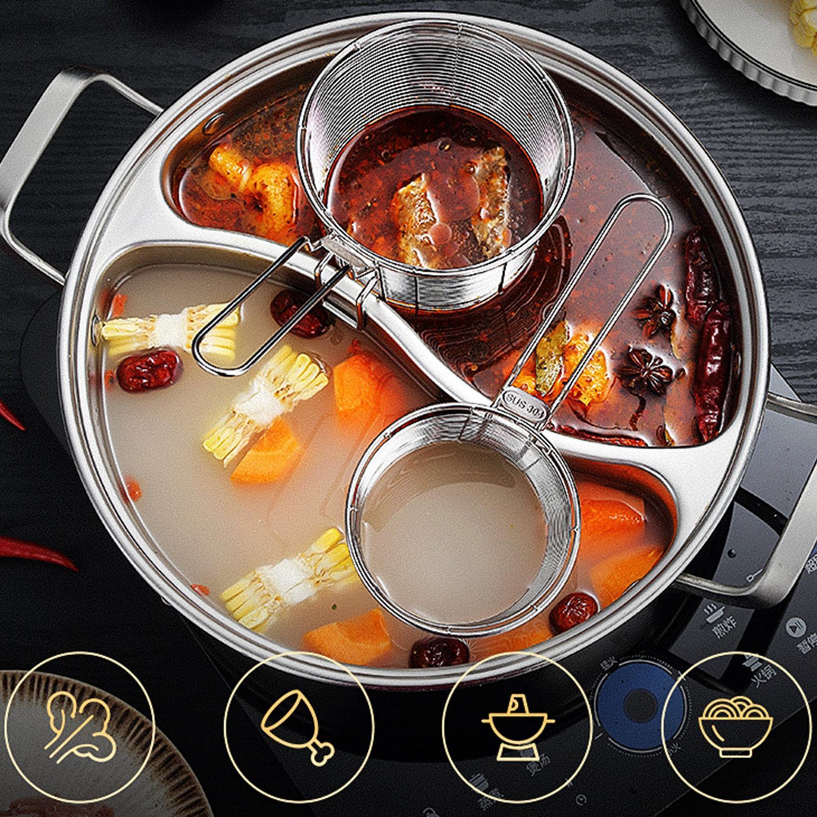 Stainless Steel Food Colander Sifter Hot Pot Colander for Pasta Frying 10cm