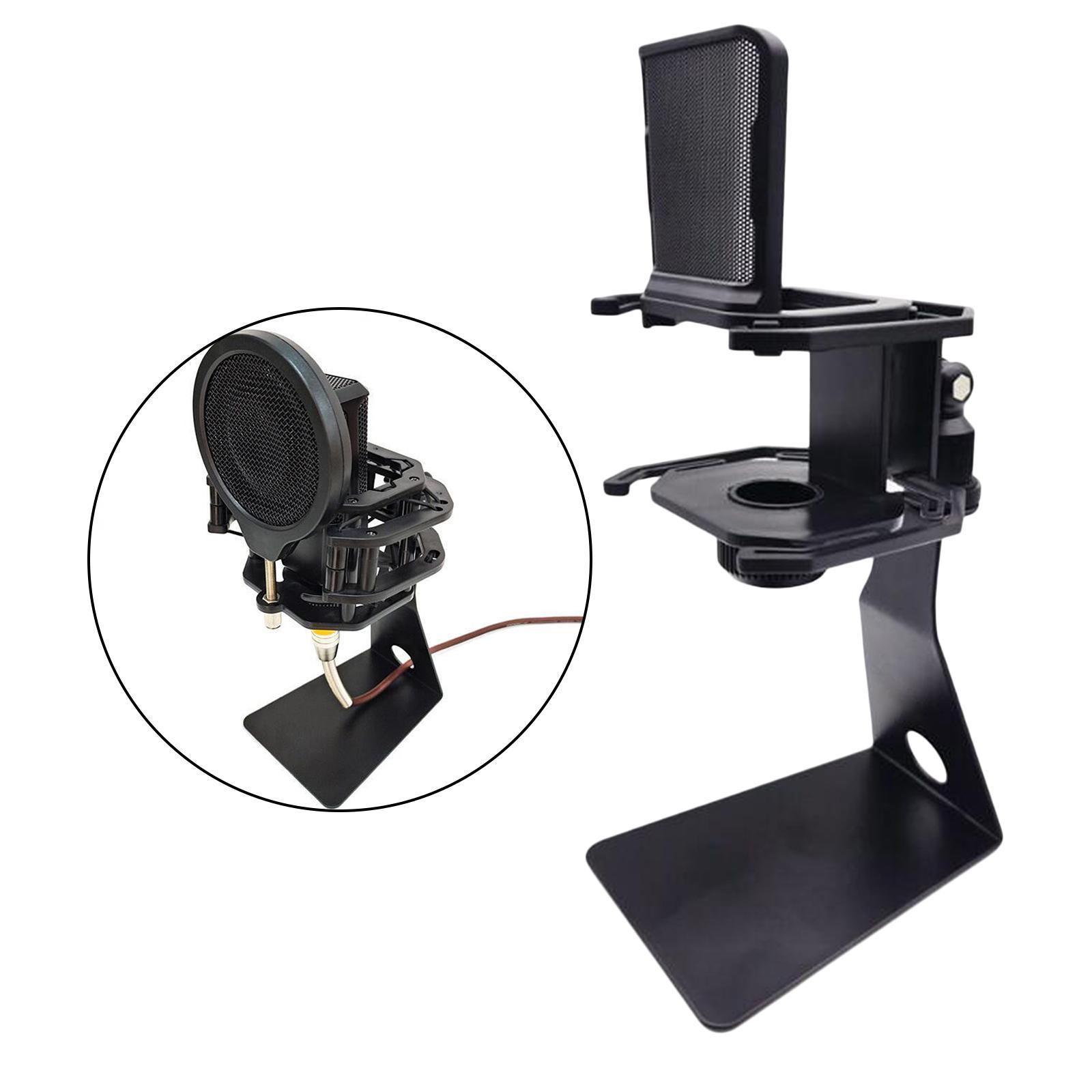 Black Microphone Shock Mount Cradle Holder Stand Recording Condenser MIC