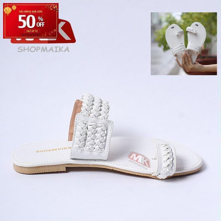 Dép Quai Ngang Xỏ Ngón Thời Trang S120 Trắng