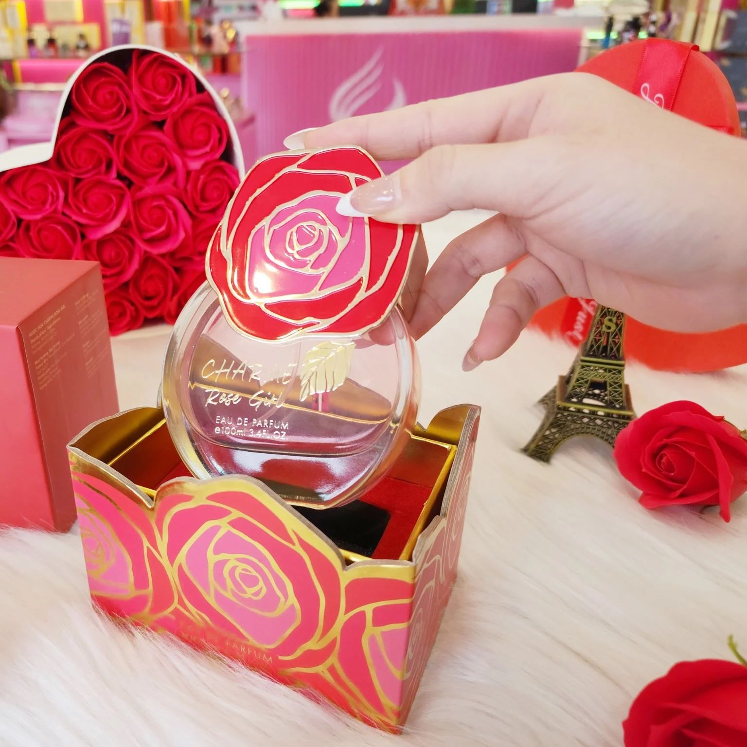 Nước hoa nữ cao cấp, Charme Rose Girl, hương hoa hồng, thanh mát, ngọt ngào, đầy quyến rũ, 100ml