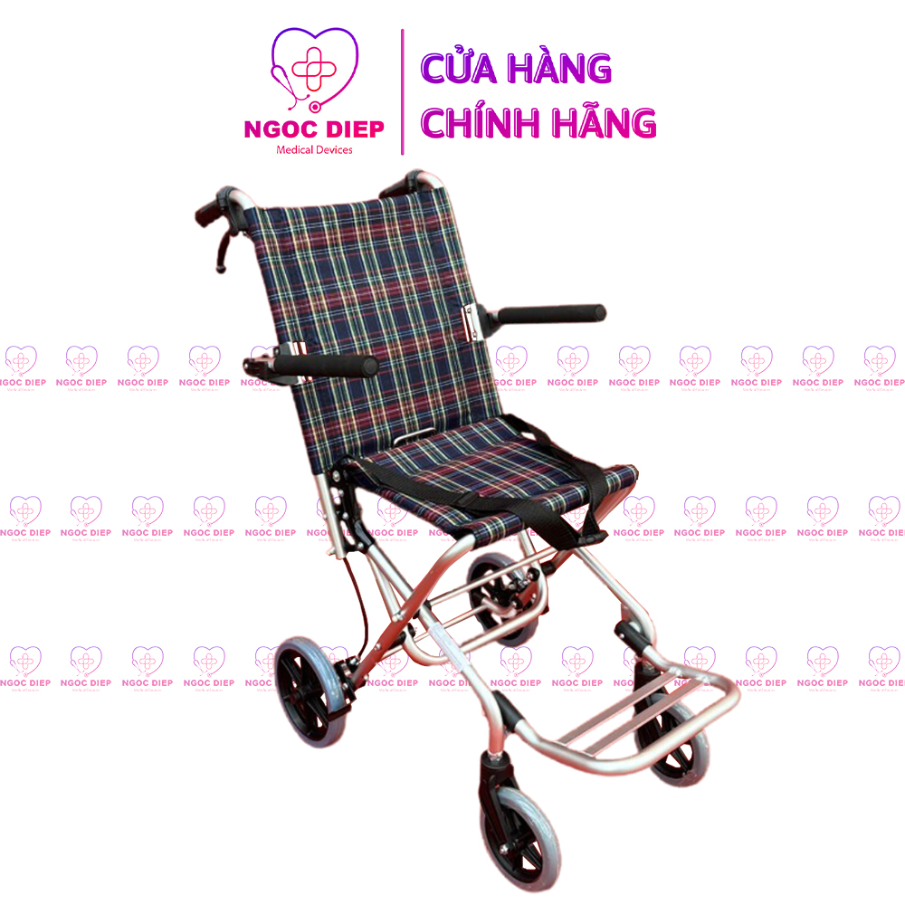 Xe lăn OROMI DY019001 - Xe lăn du lịch khung nhôm siêu nhỏ nhẹ cao cấp, có thể gấp gọn