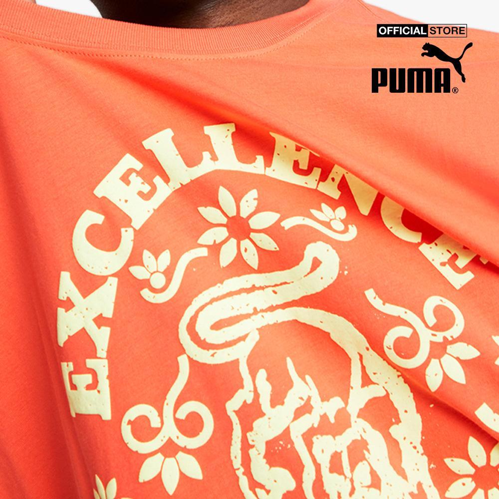 PUMA - Áo thun nam cổ tròn tay ngắn Rebound Ba